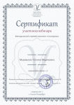 Участник вебинара  "Методический игровой комплекс "Сенсорика""